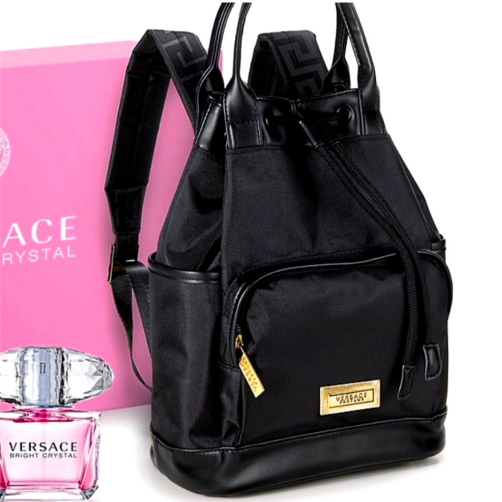 versace parfums bucket style small backpack With Dust Bag